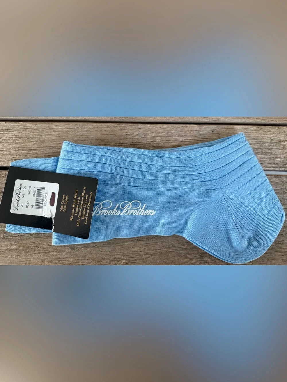 Brooks Brothers Men’s Italian Dress Socks – Blue – NWT – One Size